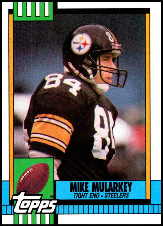 1990 Topps #186 Mike Mularkey EX Excellent RC Rookie Pittsburgh Steelers Football Card