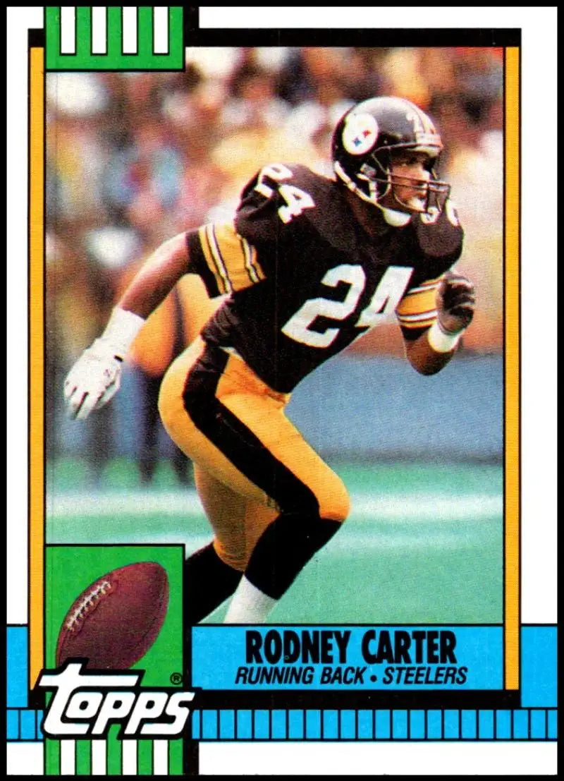 1990 Topps #188 Rodney Carter EX Excellent Pittsburgh Steelers Football Card