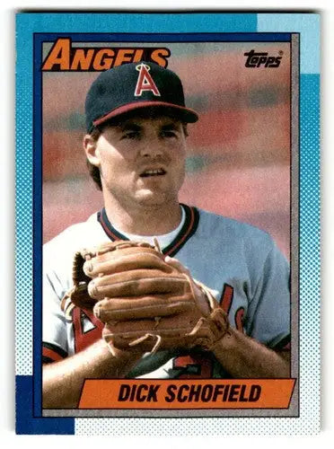 1990 Topps #189 Dick Schofield California Angels Baseball Cards EX/N ID:53621 - Baseball Card Single