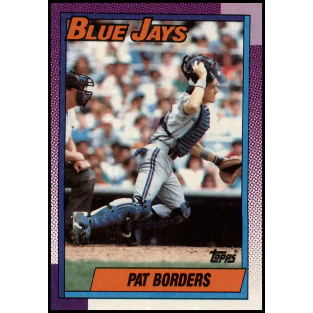 1990 Topps #191 Pat Borders NM-MT Toronto Blue Jays Baseball Card - Baseball Card Single