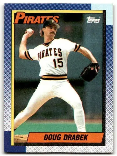1990 Topps #197 Doug Drabek EX/NM Pirates ID:43454 - Baseball Card Single