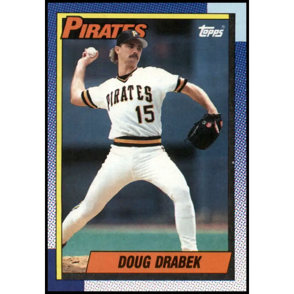 1990 Topps #197 Doug Drabek NM-MT Pittsburgh Pirates Baseball Card - Baseball Card Single