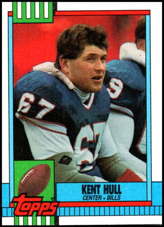 1990 Topps #197 Kent Hull EX Excellent Buffalo Bills Football Card