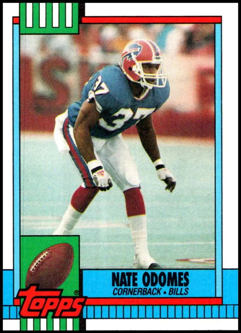 1990 Topps #198 Nate Odomes EX Excellent RC Rookie Buffalo Bills Football Card - Football Card Single