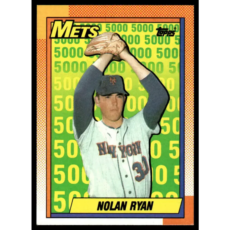 1990 Topps #2 Nolan Ryan EX/NM New York Mets Baseball Card - Baseball Card Single