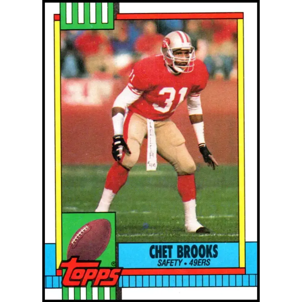 1990 Topps #20 Chet Brooks EX Excellent RC Rookie San Francisco 49ers Football Card - Football Card Single