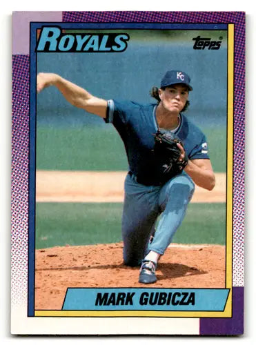 1990 Topps Mark Gubicza baseball card with original gloss Royals collectible