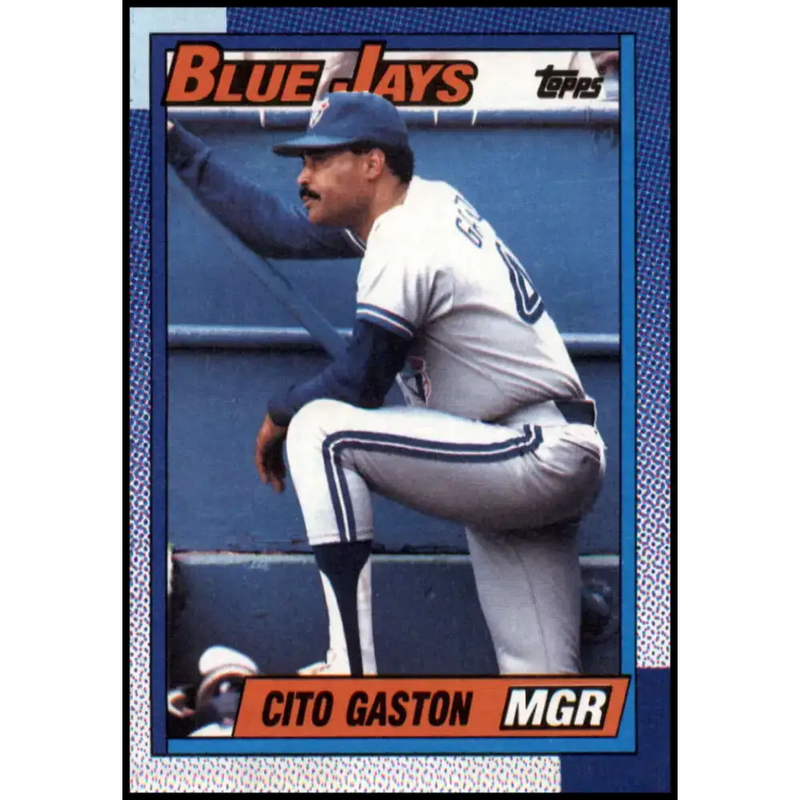 1990 Topps #201 Cito Gaston MG NM-MT Toronto Blue Jays Baseball Card - Baseball Card Single