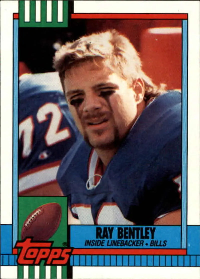 1990 Topps #201 Ray Bentley EX Excellent Buffalo Bills Football Card - Football Card Single