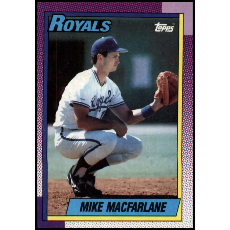 1990 Topps #202 Mike Macfarlane NM-MT Kansas City Royals Baseball Card - Baseball Card Single
