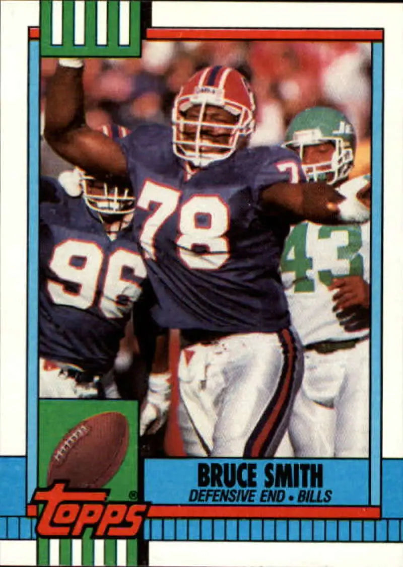 1990 Topps #205 Bruce Smith EX Excellent Buffalo Bills Football Card - Football Card Single