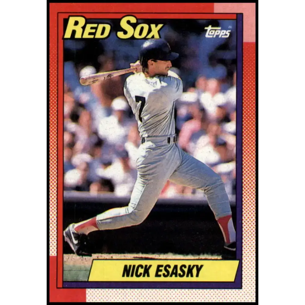 1990 Topps #206 Nick Esasky NM-MT Boston Red Sox Baseball Card - Baseball Card Single