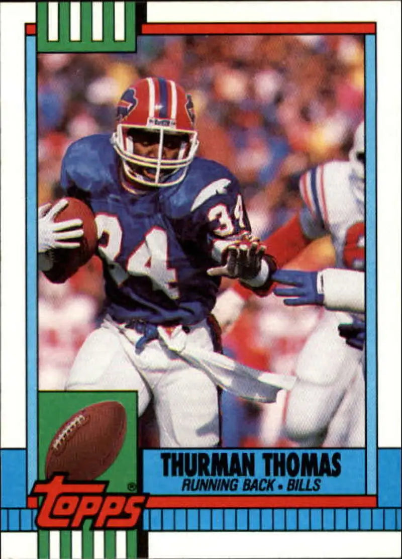 1990 Topps #206 Thurman Thomas EX Excellent Buffalo Bills Football Card - Football Card Single
