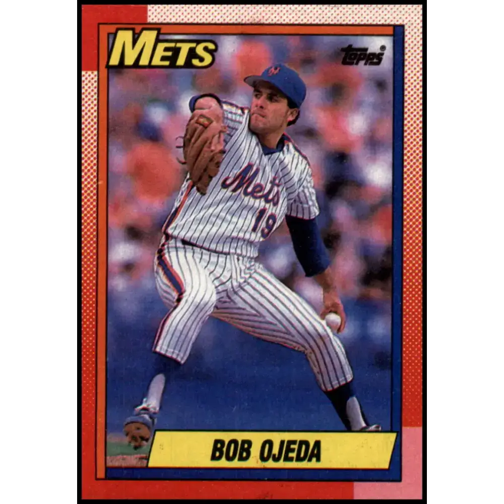 1990 Topps #207 Bob Ojeda NM-MT New York Mets Baseball Card - Baseball Card Single