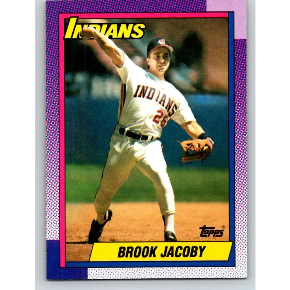 1990 Topps #208 Brook Jacoby NM-MT Cleveland Indians Baseball Card - Baseball Card Single