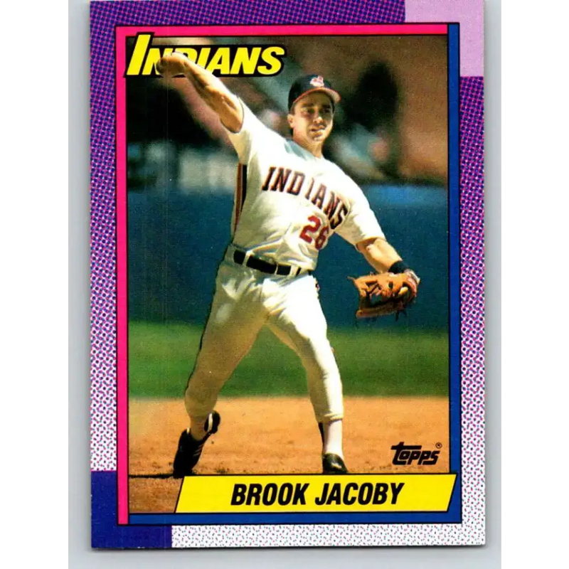 1990 Topps #208 Brook Jacoby NM-MT Cleveland Indians Baseball Card - Baseball Card Single