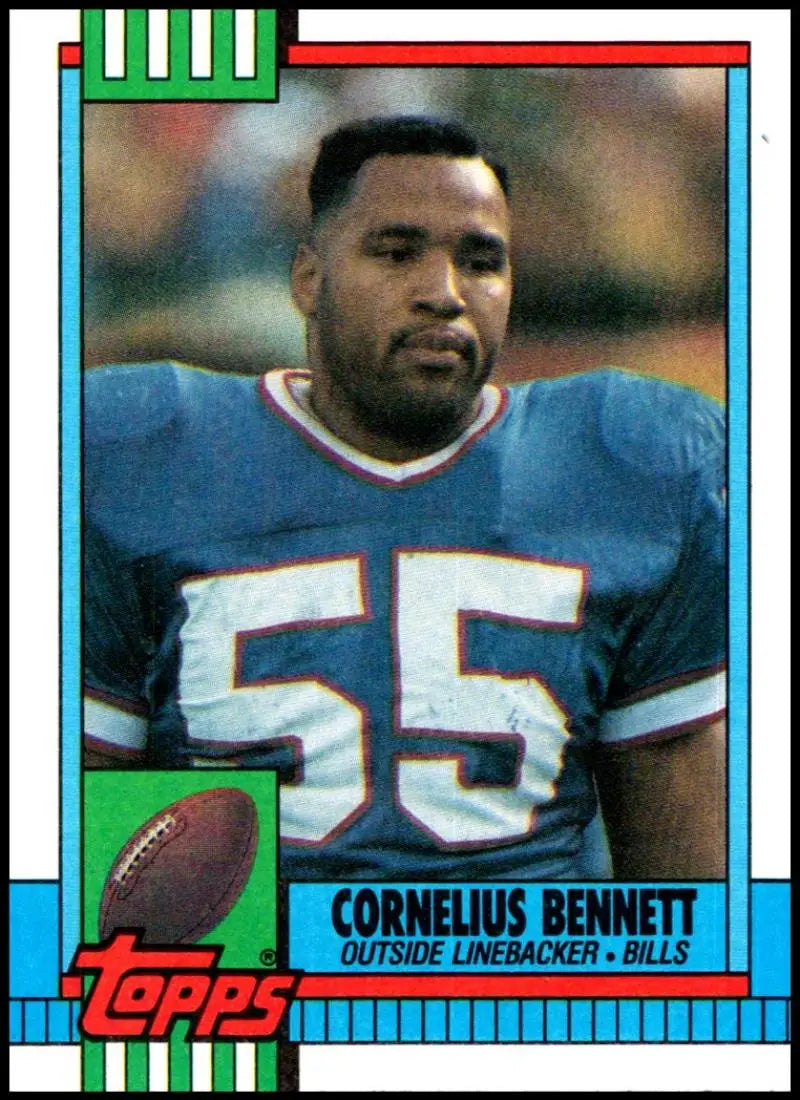 1990 Topps #208 Cornelius Bennett EX Excellent Buffalo Bills Football Card - Football Card Single