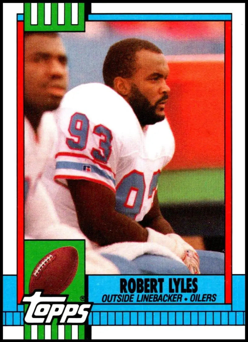 1990 Topps #212 Robert Lyles EX Excellent Houston Oilers Football Card - Football Card Single