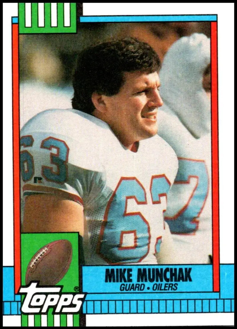 1990 Topps #214 Mike Munchak EX Excellent Houston Oilers Football Card - Football Card Single