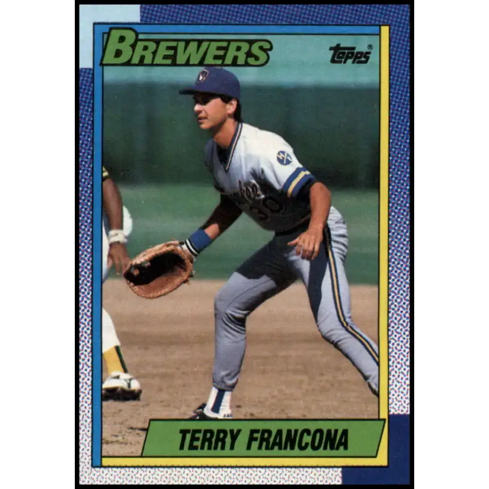 1990 Topps #214 Terry Francona NM-MT Milwaukee Brewers Baseball Card - Baseball Card Single