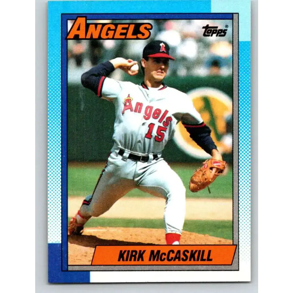 1990 Topps #215 Kirk McCaskill NM-MT California Angels Baseball Card - Baseball Card Single