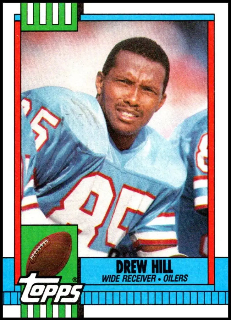 1990 Topps #217 Drew Hill EX Excellent Houston Oilers Football Card - Football Card Single