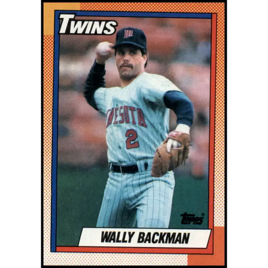 1990 Topps #218 Wally Backman NM-MT Minnesota Twins Baseball Card - Baseball Card Single