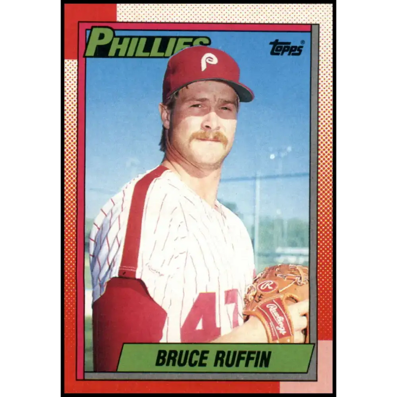 1990 Topps #22 Bruce Ruffin NM-MT Philadelphia Phillies Baseball Card - Baseball Card Single