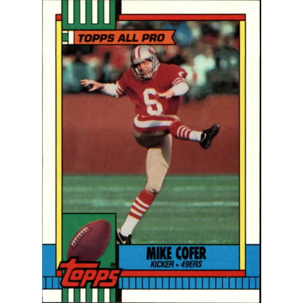 1990 Topps #22 Mike Cofer EX Excellent San Francisco 49ers Football Card