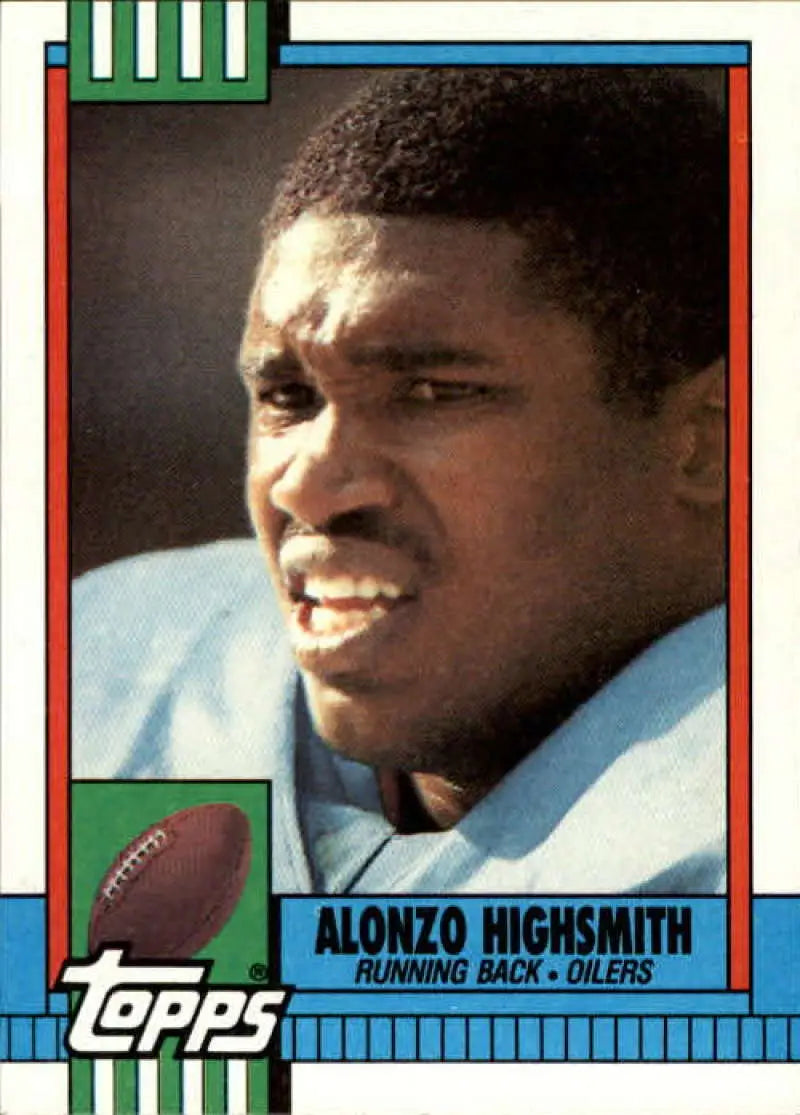 1990 Topps #220 Alonzo Highsmith EX Excellent Houston Oilers Football Card - Football Card Single