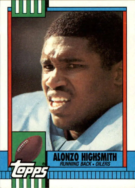 1990 Topps #220 Alonzo Highsmith EX Excellent Houston Oilers Football Card - Football Card Single