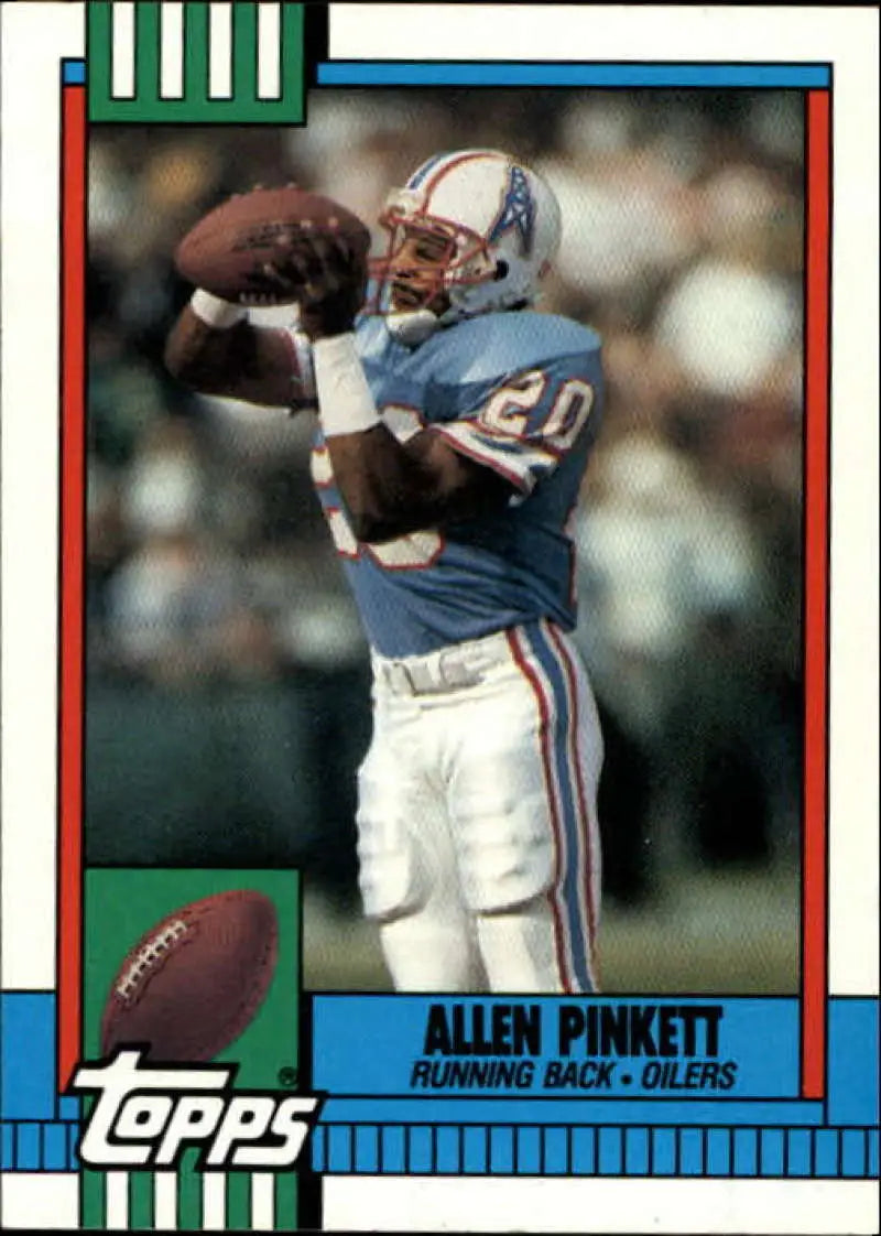 1990 Topps #221 Allen Pinkett EX Excellent Houston Oilers Football Card