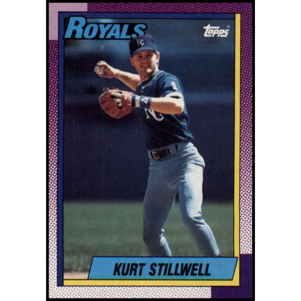 1990 Topps #222 Kurt Stillwell UER NM-MT Kansas City Royals Baseball Card - Baseball Card Single