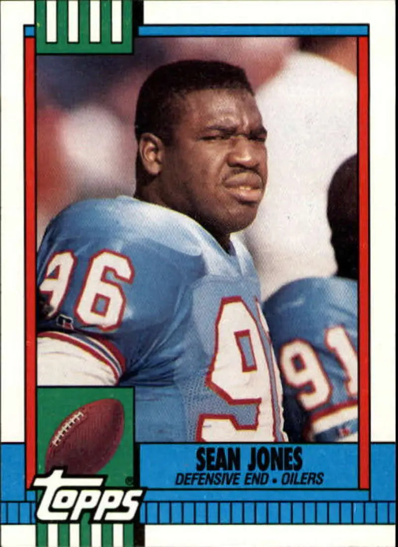 1990 Topps #222 Sean Jones EX Excellent Houston Oilers Football Card - Football Card Single