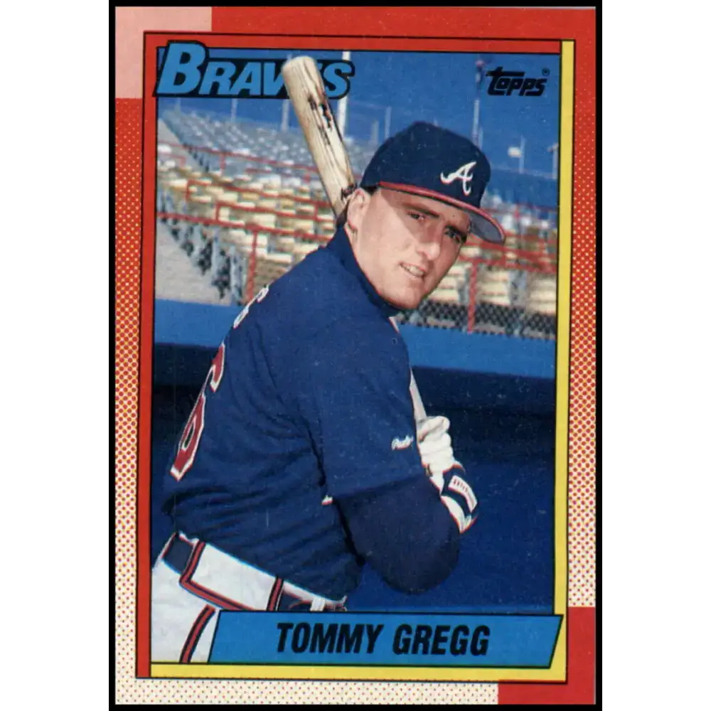 1990 Topps #223 Tommy Gregg NM-MT Atlanta Braves Baseball Card - Baseball Card Single