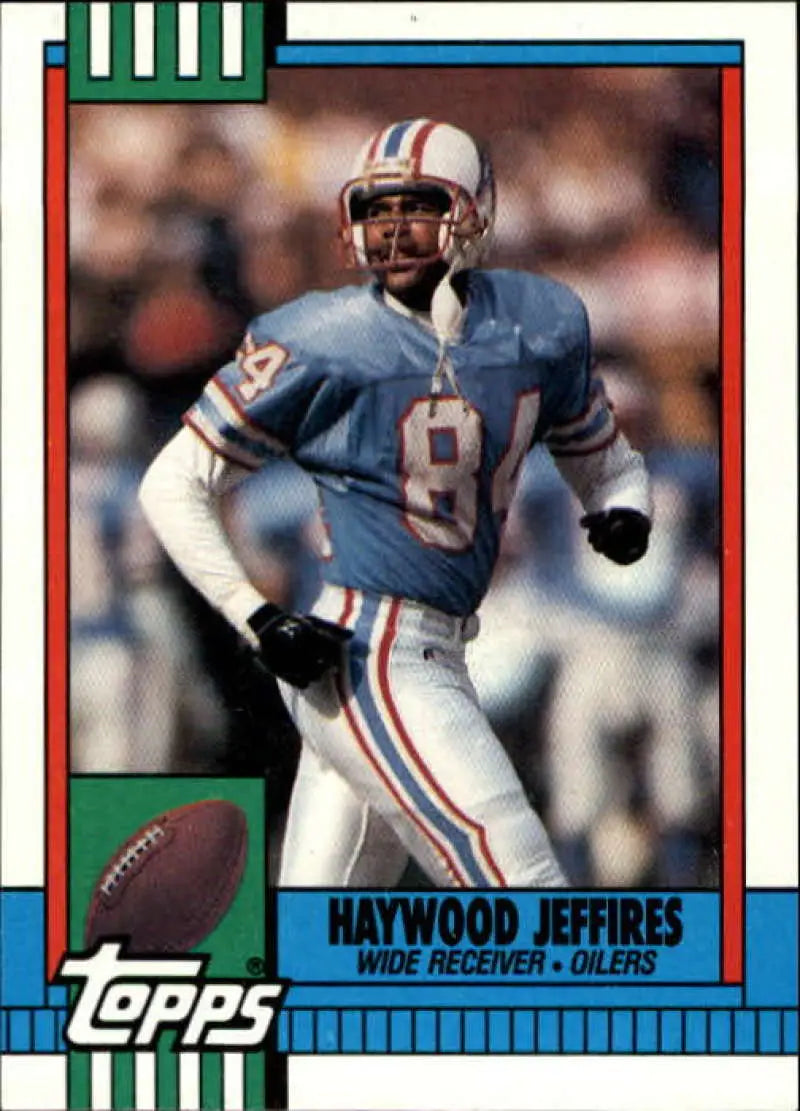1990 Topps #225 Haywood Jeffires EX Excellent RC Rookie Houston Oilers Football Card - Football Card Single