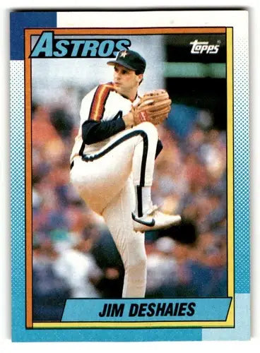 1990 Topps #225 Jim Deshaies Houston Astros Baseball Cards EX/NM ID:53622 - Baseball Card Single