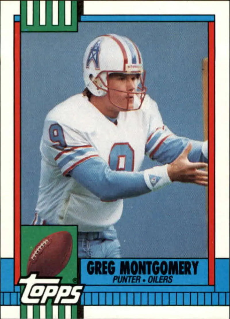 1990 Topps #227 Greg Montgomery EX Excellent RC Rookie Houston Oilers Football Card - Football Card Single