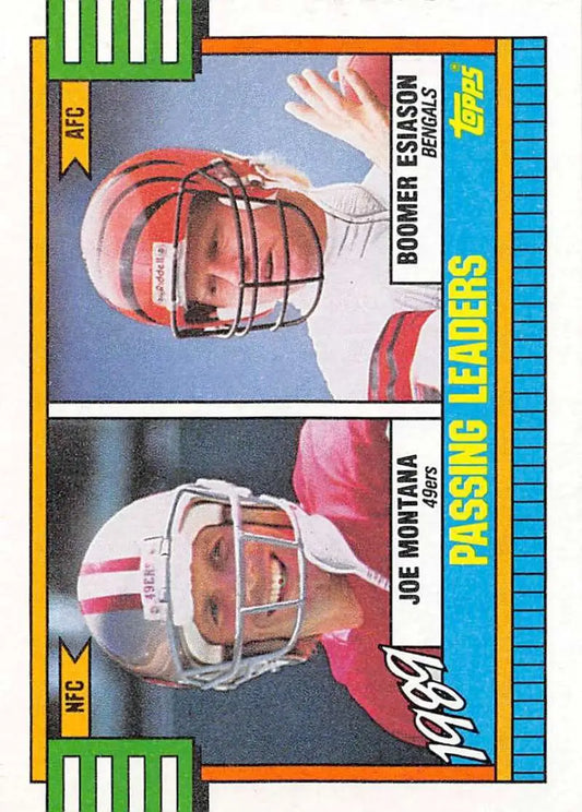 1990 Topps #229 Joe Montana/Boomer Esiason EX Excellent San Francisco 49ers/Cincinnati Bengals Football Card - Football
