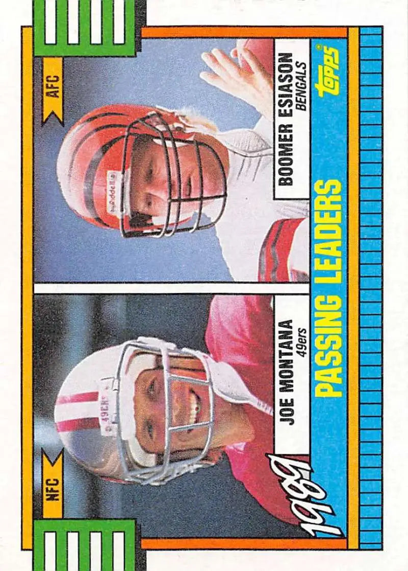 1990 Topps #229 Joe Montana/Boomer Esiason EX Excellent San Francisco 49ers/Cincinnati Bengals Football Card - Football