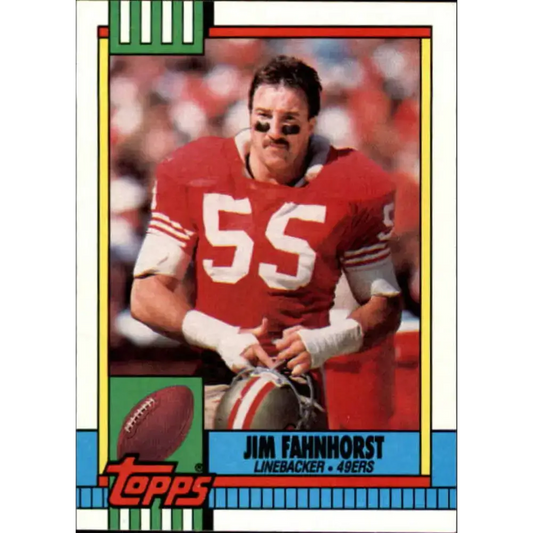 1990 Topps #23 Jim Fahnhorst EX Excellent San Francisco 49ers Football Card