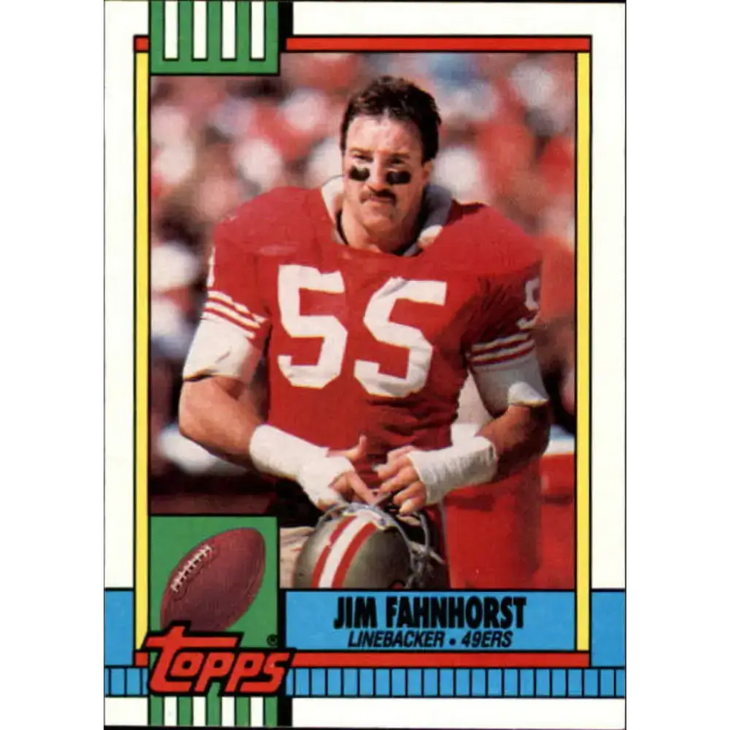 1990 Topps #23 Jim Fahnhorst EX Excellent San Francisco 49ers Football Card - Football Card Single