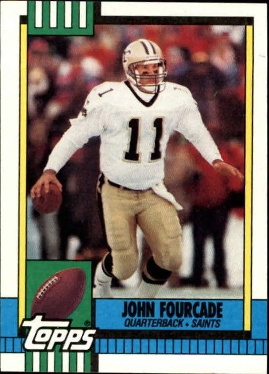 1990 Topps #231 John Fourcade EX Excellent New Orleans Saints Football Card