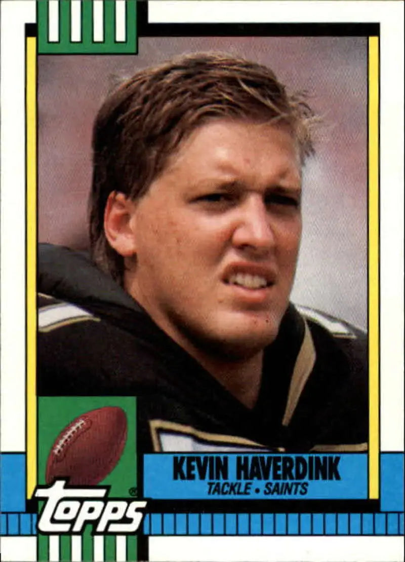 1990 Topps #236 Kevin Haverdink EX Excellent New Orleans Saints Football Card - Football Card Single