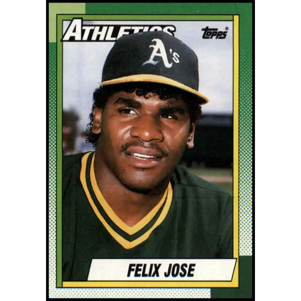 1990 Topps #238 Felix Jose NM-MT Oakland Athletics Baseball Card - Baseball Card Single