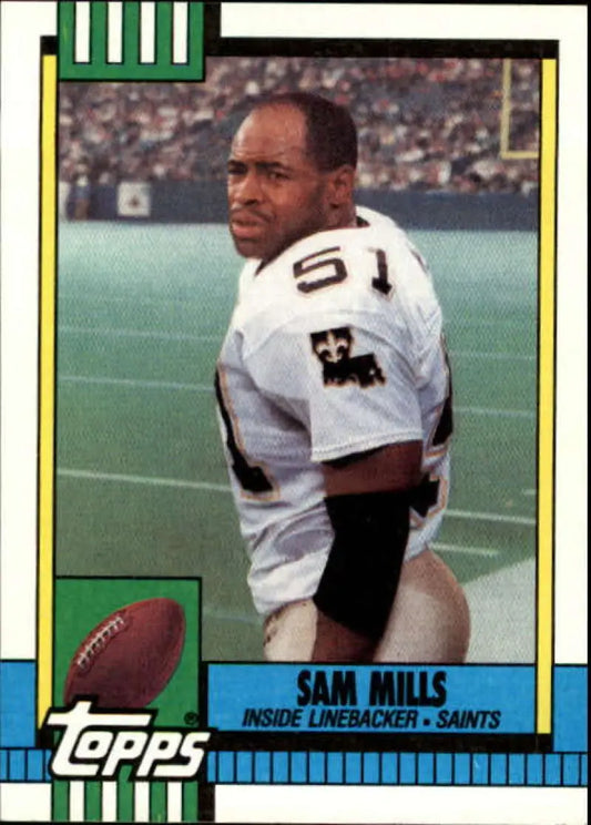 1990 Topps #238 Sam Mills EX Excellent New Orleans Saints Football Card