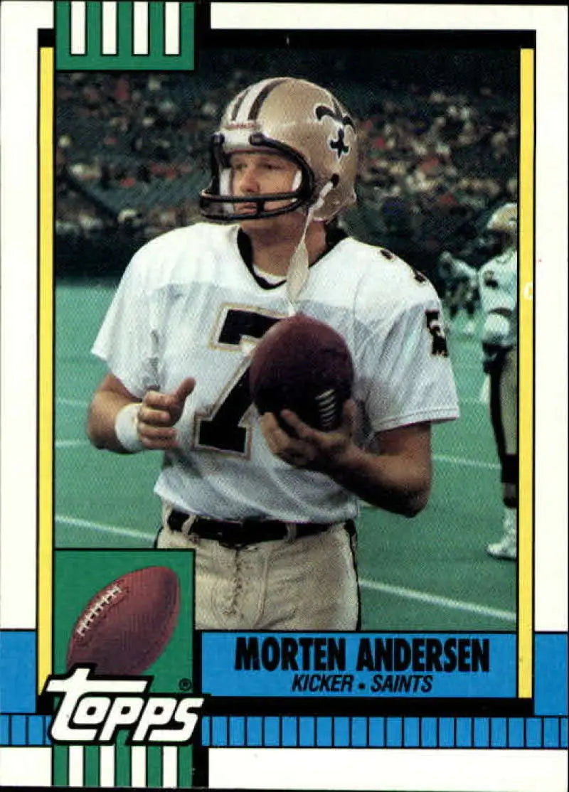 1990 Topps #245 Morten Andersen EX Excellent New Orleans Saints Football Card - Football Card Single