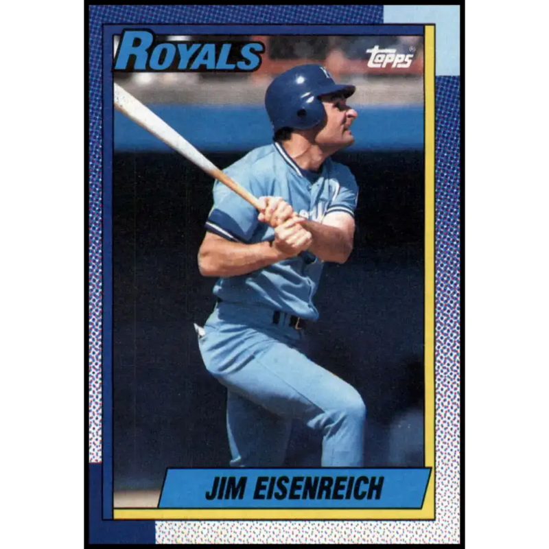 1990 Topps #246 Jim Eisenreich NM-MT Kansas City Royals Baseball Card - Baseball Card Single