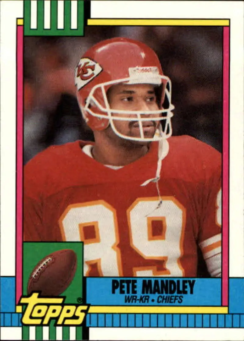 1990 Topps #247 Pete Mandley EX Excellent Kansas City Chiefs Football Card - Football Card Single