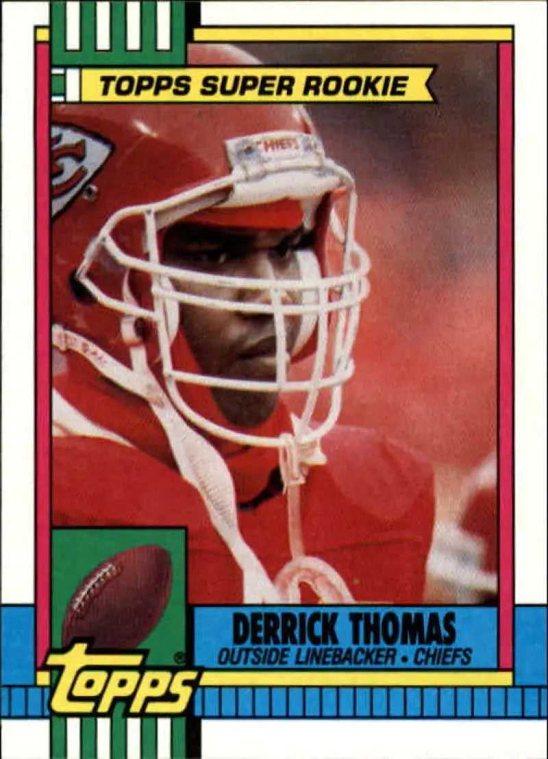 1990 Topps #248 Derrick Thomas EX Excellent RC Rookie Kansas City Chiefs Football Card